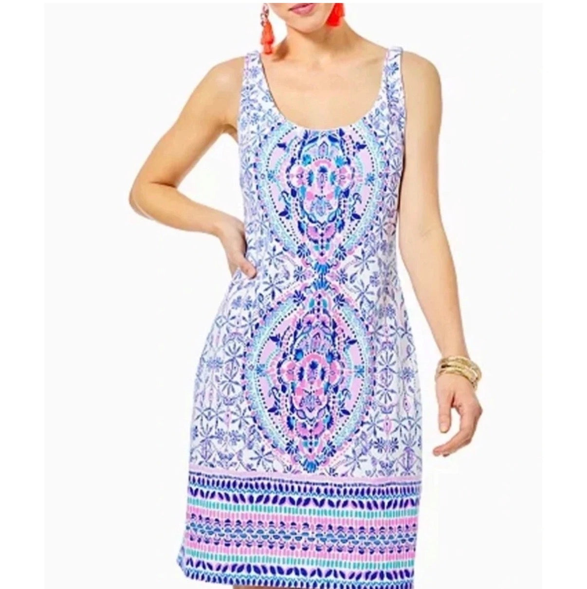 NWT Lilly Pulitzer Romi Resort White Time to Shine Engineered Knot Dress medium
